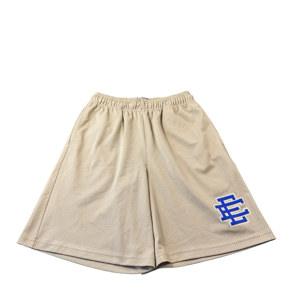 Eric Emanuel Brown Mesh Athletic Drawstring Shorts Mens Size Small